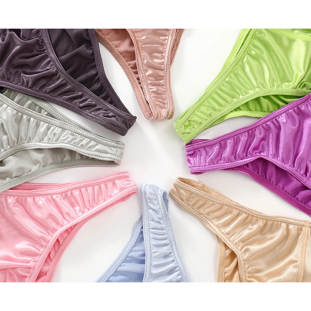 Men's Panties Couple Underwear Men Large Size Pant  Gay Comfortable Sexy Underpants High Quality Briefs Satin Silky Multicolor