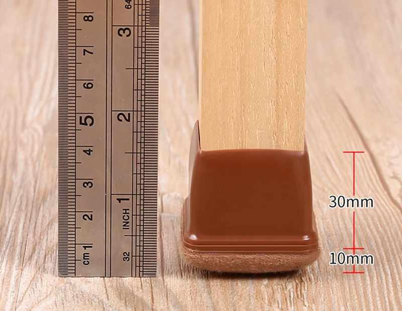 Chair Leg Caps Rubber Feet Protector Stool Table Furniture Leg Cover Non Slip Felt Bottom Pads Round Square Floor Protectors