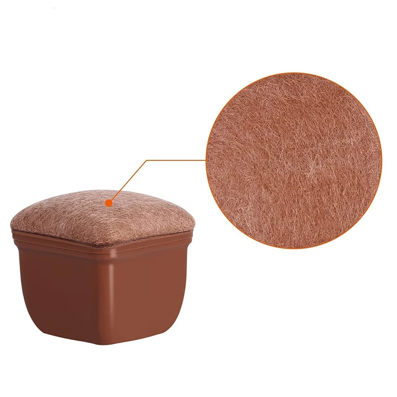 Chair Leg Caps Rubber Feet Protector Stool Table Furniture Leg Cover Non Slip Felt Bottom Pads Round Square Floor Protectors