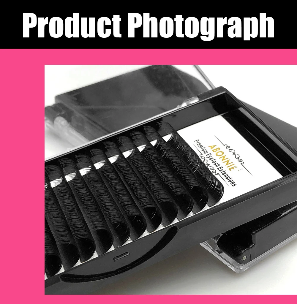 Abonnie Classic Eyelashes Extension Fluffy Individual Lashes Extensions Supplies Dark Black Cilia All Size False Eyelash