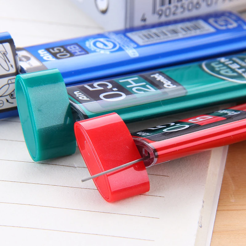 1 Tubes/Lot (40pcs/Tube) Pentel 0.5mm Mechanical Pencil Refills B,2B,3B,4B,H,2H,HB Pencil Leads for School & Office Stationery