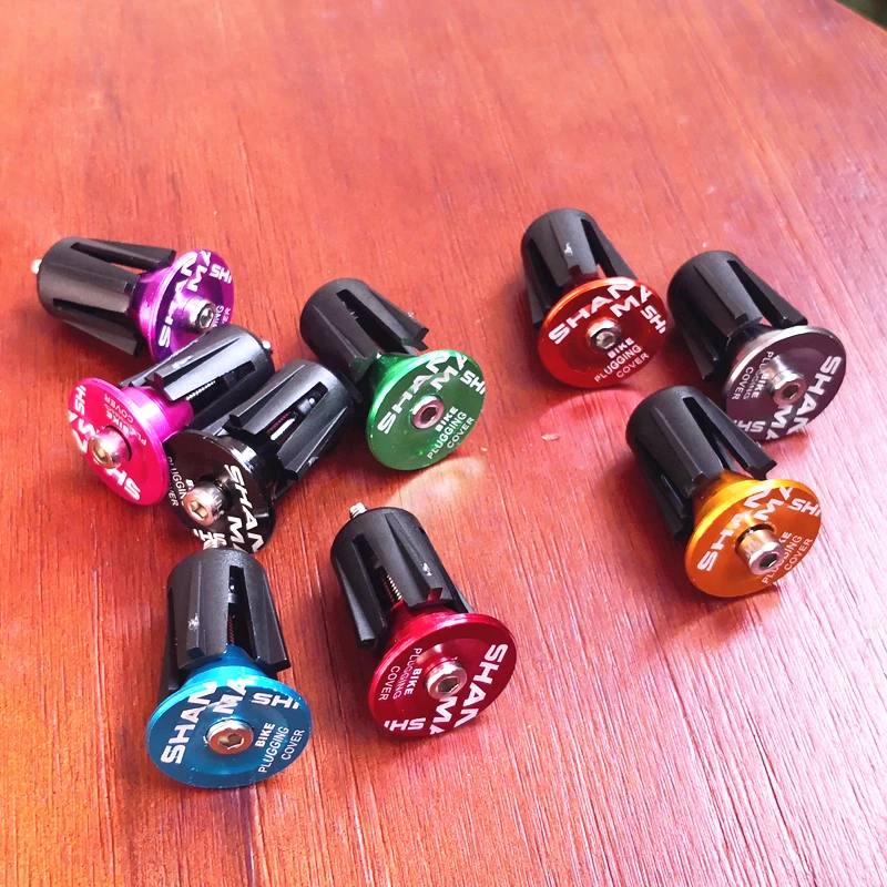 New 9 Colors Are Available Cycling Handlebar Cap Bicycle Grips Aluminum Alloy Bike Handle Bar End Plugs Bicycle Parts
