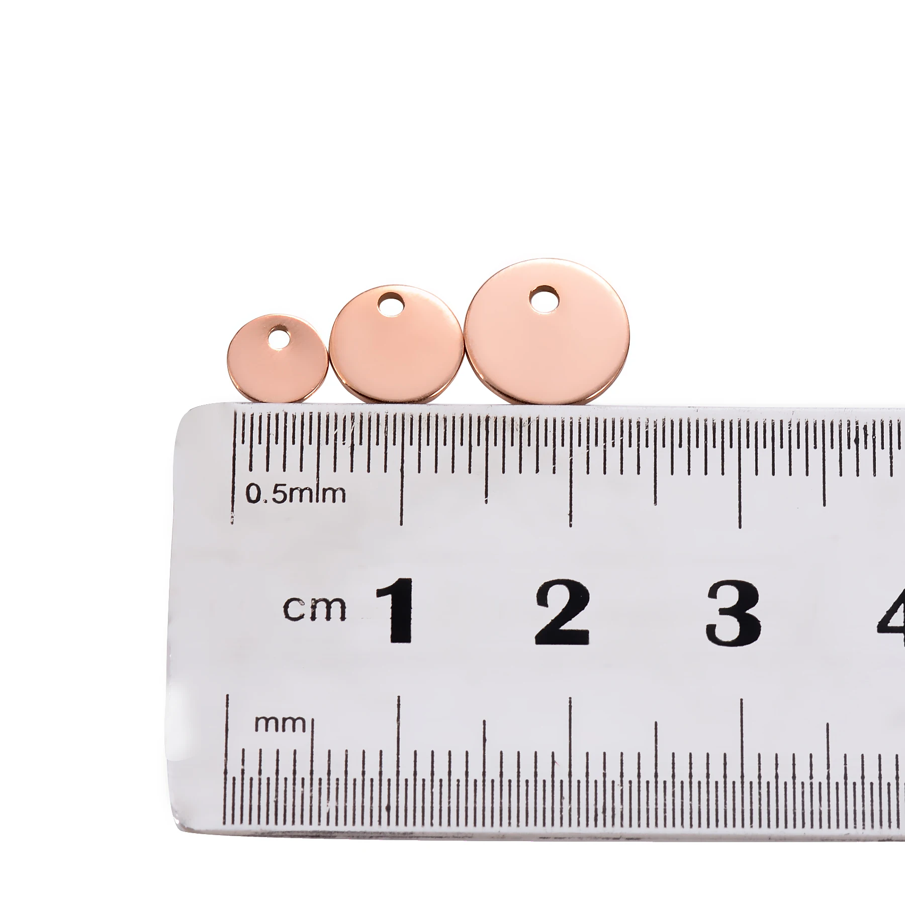 50Pcs/Lot Stainless Steel 6mm 8mm 10mm 12mm Blank Tags DIY For Jewelry Making Round Charms Pendant Wholesale
