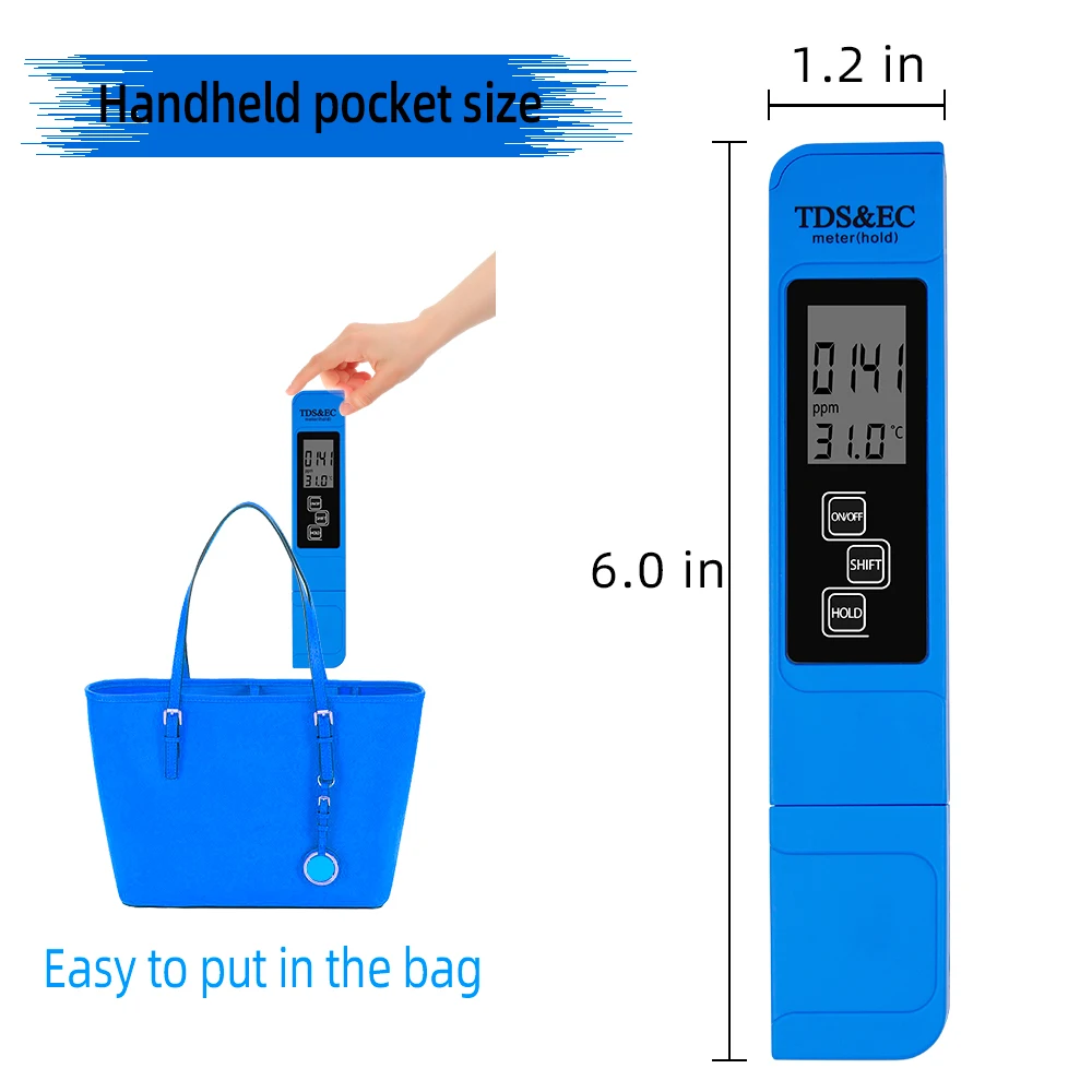 Digital PH/EC/TDS Meter Optional 0.01 PH Tester EC TDS Meter Water Acidity Test Tool Hydroponic Pool for Aquarium Swimming Pool
