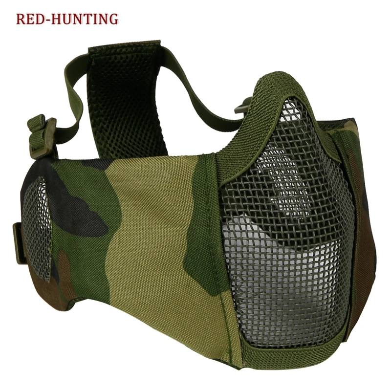 Outdoor Sport Tactical Mask Protective Strike Metal Mesh Airsoft Paintball Metal Mask Half Face Tactical CS Mask