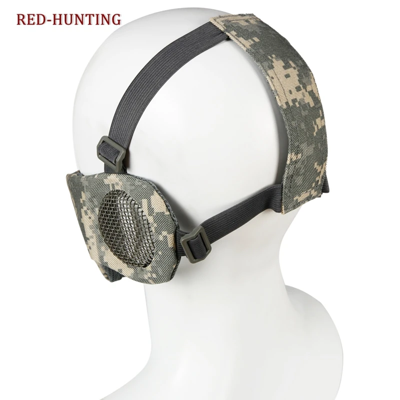 Outdoor Sport Tactical Mask Protective Strike Metal Mesh Airsoft Paintball Metal Mask Half Face Tactical CS Mask