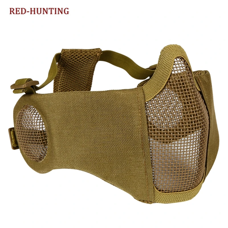 Outdoor Sport Tactical Mask Protective Strike Metal Mesh Airsoft Paintball Metal Mask Half Face Tactical CS Mask