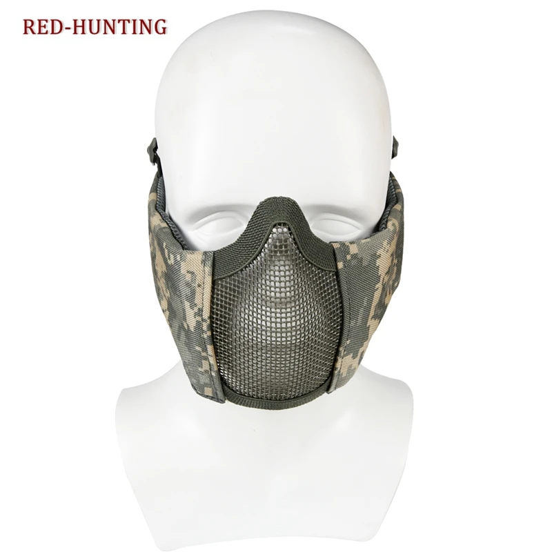 Outdoor Sport Tactical Mask Protective Strike Metal Mesh Airsoft Paintball Metal Mask Half Face Tactical CS Mask