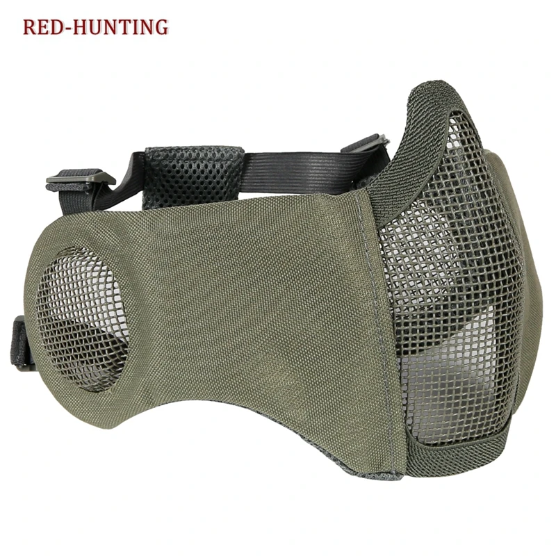 Outdoor Sport Tactical Mask Protective Strike Metal Mesh Airsoft Paintball Metal Mask Half Face Tactical CS Mask