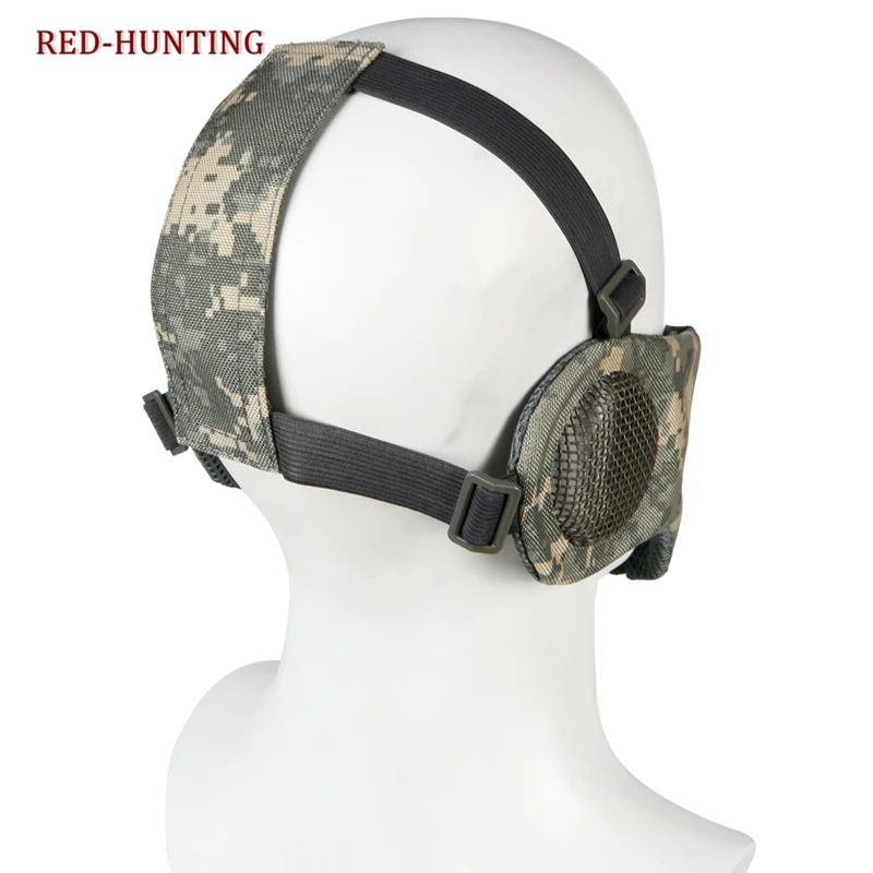 Outdoor Sport Tactical Mask Protective Strike Metal Mesh Airsoft Paintball Metal Mask Half Face Tactical CS Mask