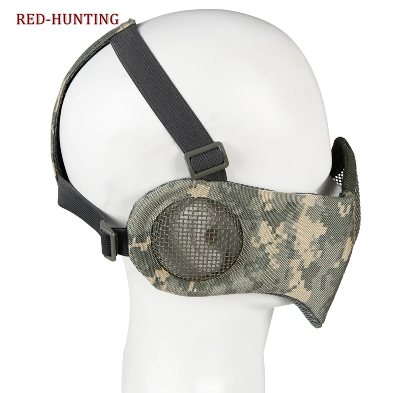 Outdoor Sport Tactical Mask Protective Strike Metal Mesh Airsoft Paintball Metal Mask Half Face Tactical CS Mask