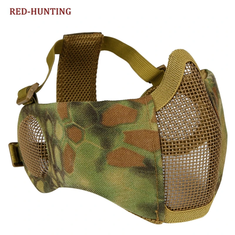 Outdoor Sport Tactical Mask Protective Strike Metal Mesh Airsoft Paintball Metal Mask Half Face Tactical CS Mask