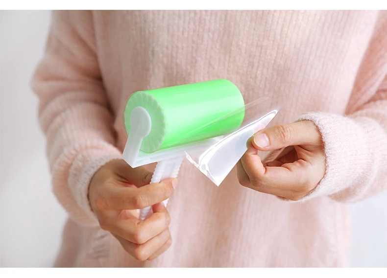 Washable Clothes Hair Sticky Roller Reusable Portable Home Clean Pet Hair Remover Sticky Roller Carpet Bed Sofa Dust Collector