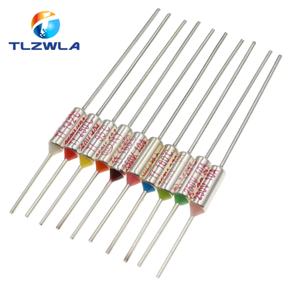 10PCS Temperature RY 10A 15A 250V Tf Thermal Fuse 65C 85C 100C 105C 110C 120C 130C 152C 165C 172C 185C 192C 200C 216C 240C 280C