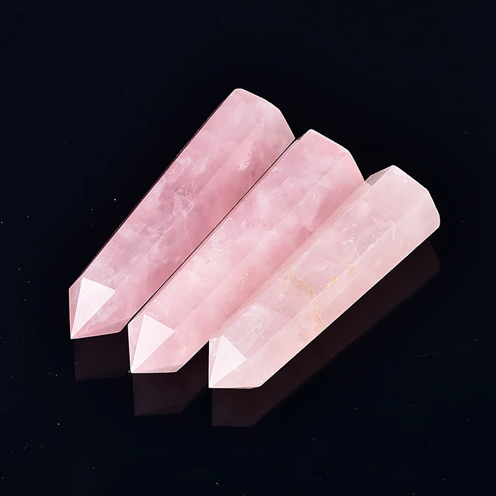 Natural Stone and Crystals Point Wand Witchcraft Rose Quartz Amethyst Home Decor Mineral Reiki Healing Stones Crafts Room Decor