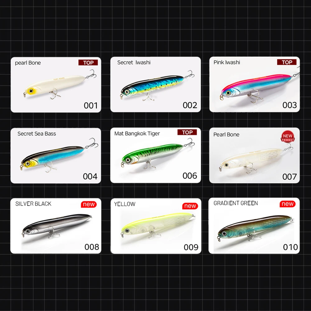 Hunthouse Long Casting Surface Pencil Fishing Lures 140mm 29g Floating Walk The Dog Hard Bait For Seabass Top Water Tackle