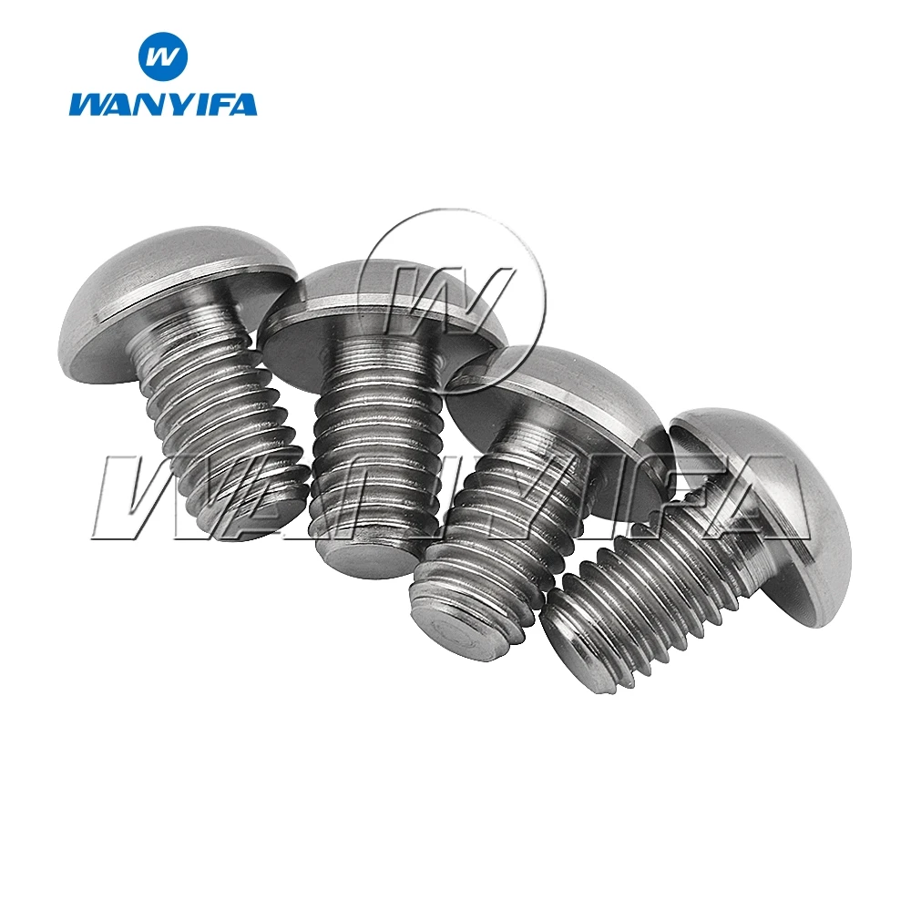 Wanyifa Titanium Bolts M5x8 M5x10 M5x12 M5x15mm Round Head Inner Hexagon Screw for Bicycle Bottle Cage