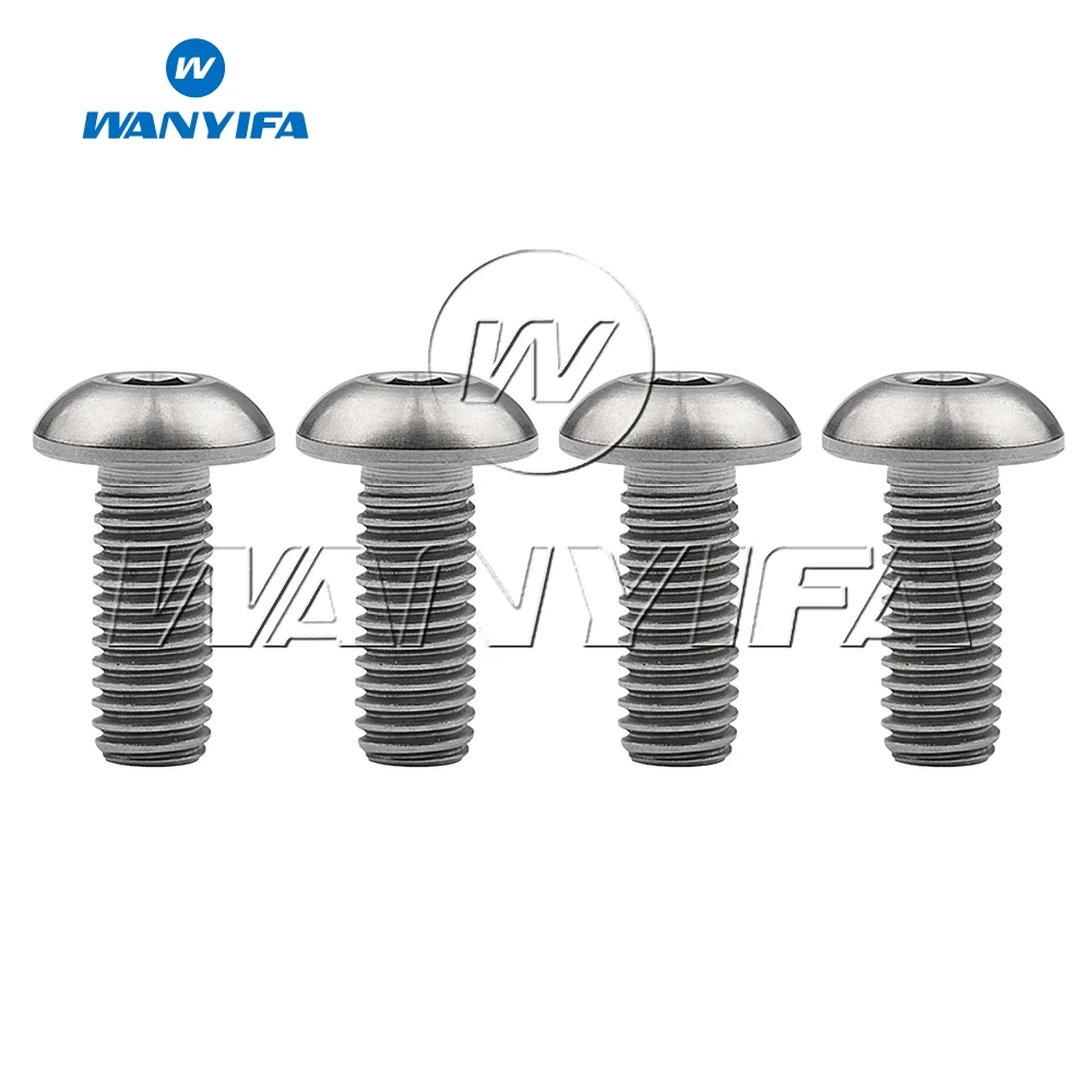 Wanyifa Titanium Bolts M5x8 M5x10 M5x12 M5x15mm Round Head Inner Hexagon Screw for Bicycle Bottle Cage