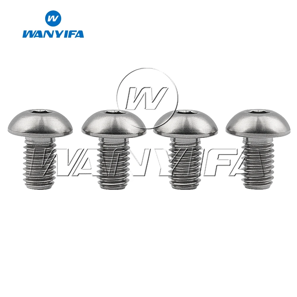 Wanyifa Titanium Bolts M5x8 M5x10 M5x12 M5x15mm Round Head Inner Hexagon Screw for Bicycle Bottle Cage