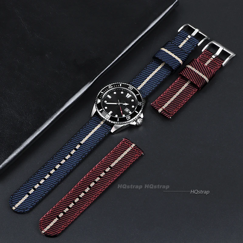 Quick Release Nylon Strap for Tudor 20 22mm Watch Band for Omega Woven Canvas Fabric Band for Seiko Men Military Sport Bracelet