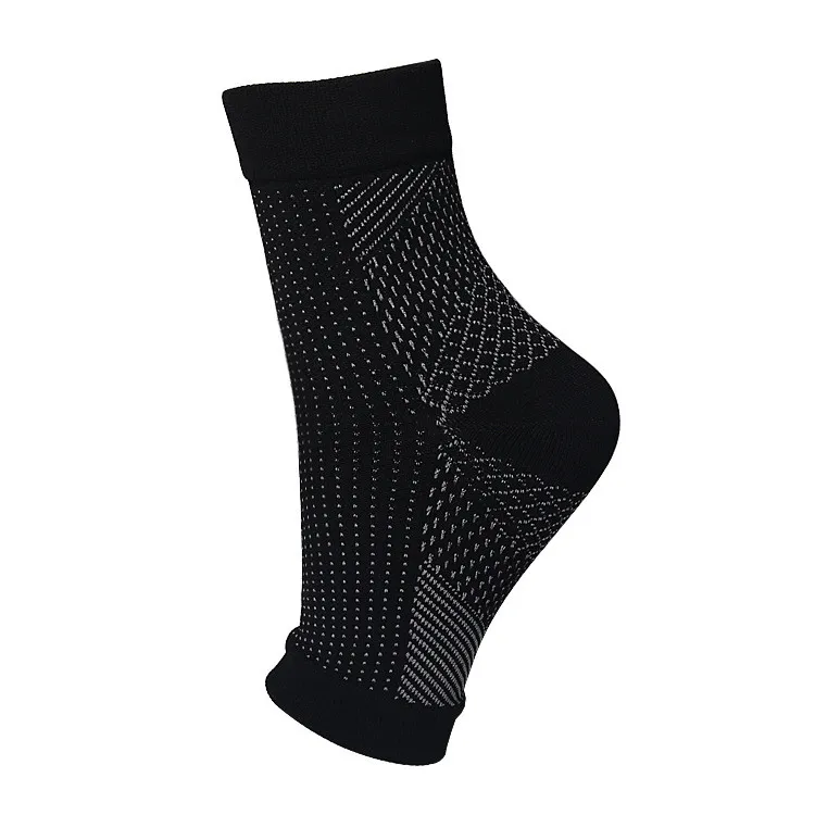 1Pair Sports Ankle Support Brace Compression Sleeve Plantar Fasciitis Sock for Achilles Tendonitis Joint Pain Swelling Heel Spur