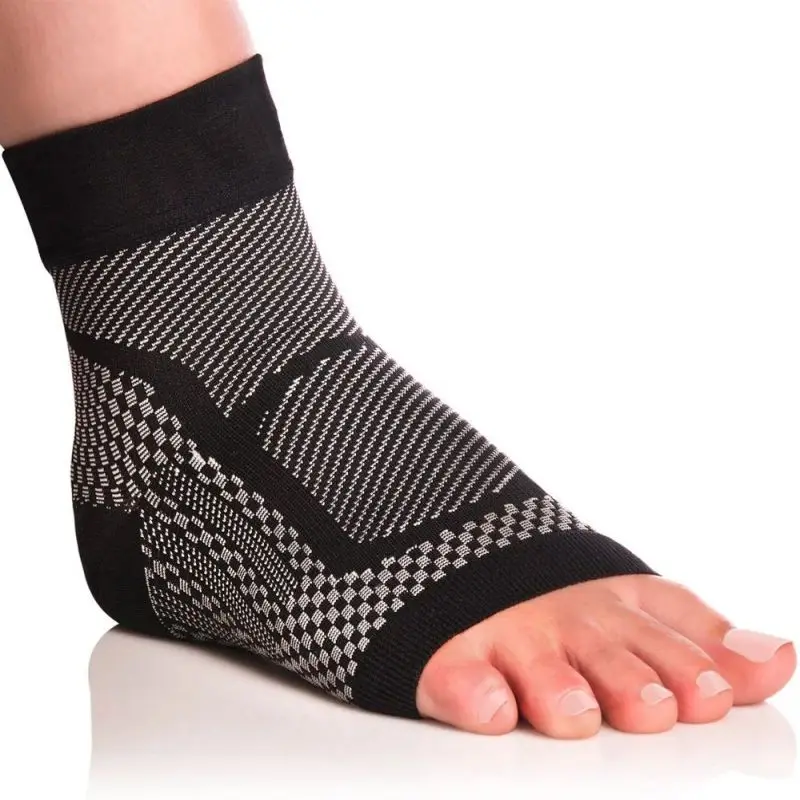 1Pair Sports Ankle Support Brace Compression Sleeve Plantar Fasciitis Sock for Achilles Tendonitis Joint Pain Swelling Heel Spur
