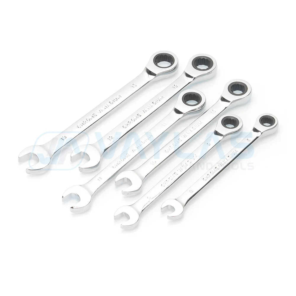 10mm Combination Wrench Fixed Head Ratcheting 72T and Open End High Torque Mirror Polish Spanner Repair Hand Tool