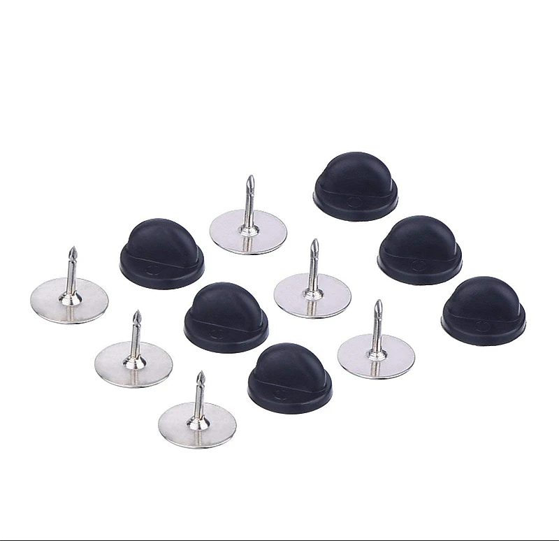 50pcs Rubber Brooch Bukle Button Clasp Pin Backs Clutch Care Cap Nail Tie Back Stoppers Squeeze Badge Holder Jewelry Accessories