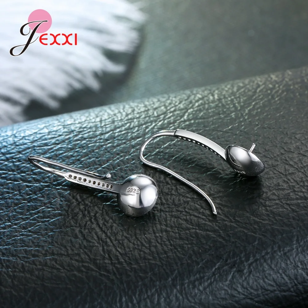 Korean Style Various Models Crystal Earring Findings Genuine 925 Sterling Silver Earring Findings Jewelry Accessories For DIY