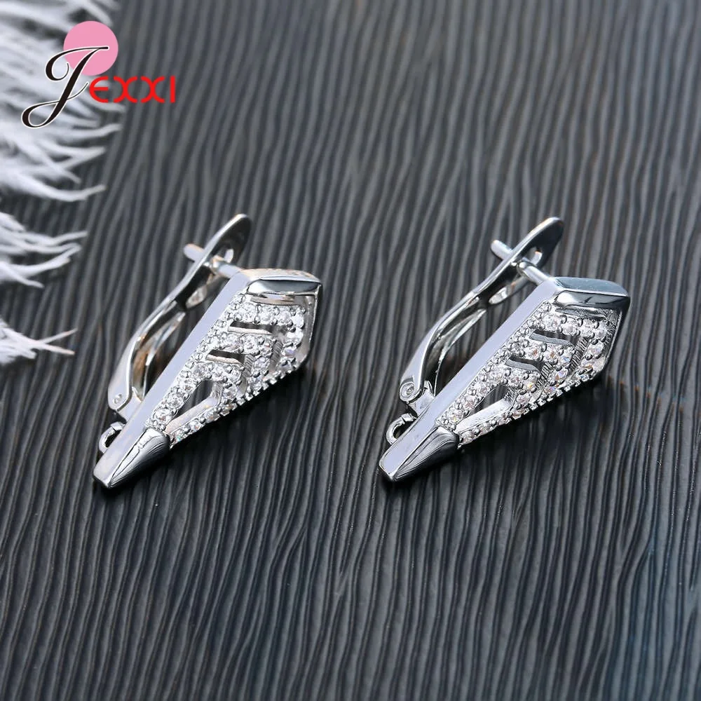 Korean Style Various Models Crystal Earring Findings Genuine 925 Sterling Silver Earring Findings Jewelry Accessories For DIY
