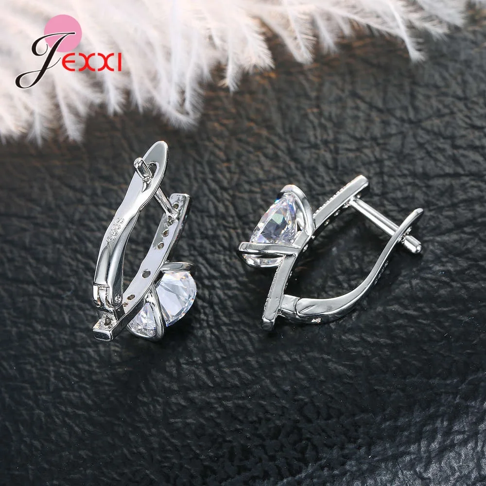 Korean Style Various Models Crystal Earring Findings Genuine 925 Sterling Silver Earring Findings Jewelry Accessories For DIY