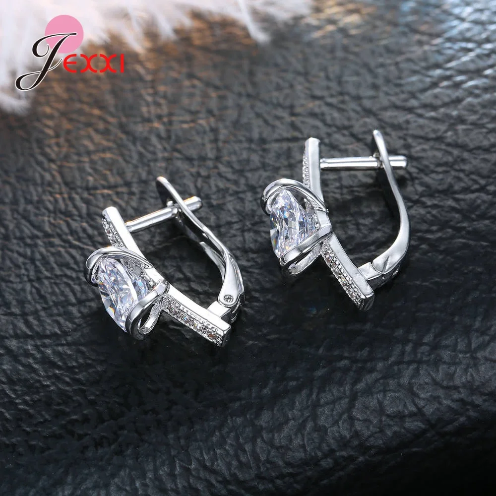 Korean Style Various Models Crystal Earring Findings Genuine 925 Sterling Silver Earring Findings Jewelry Accessories For DIY