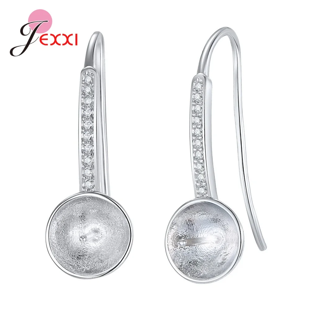 Korean Style Various Models Crystal Earring Findings Genuine 925 Sterling Silver Earring Findings Jewelry Accessories For DIY