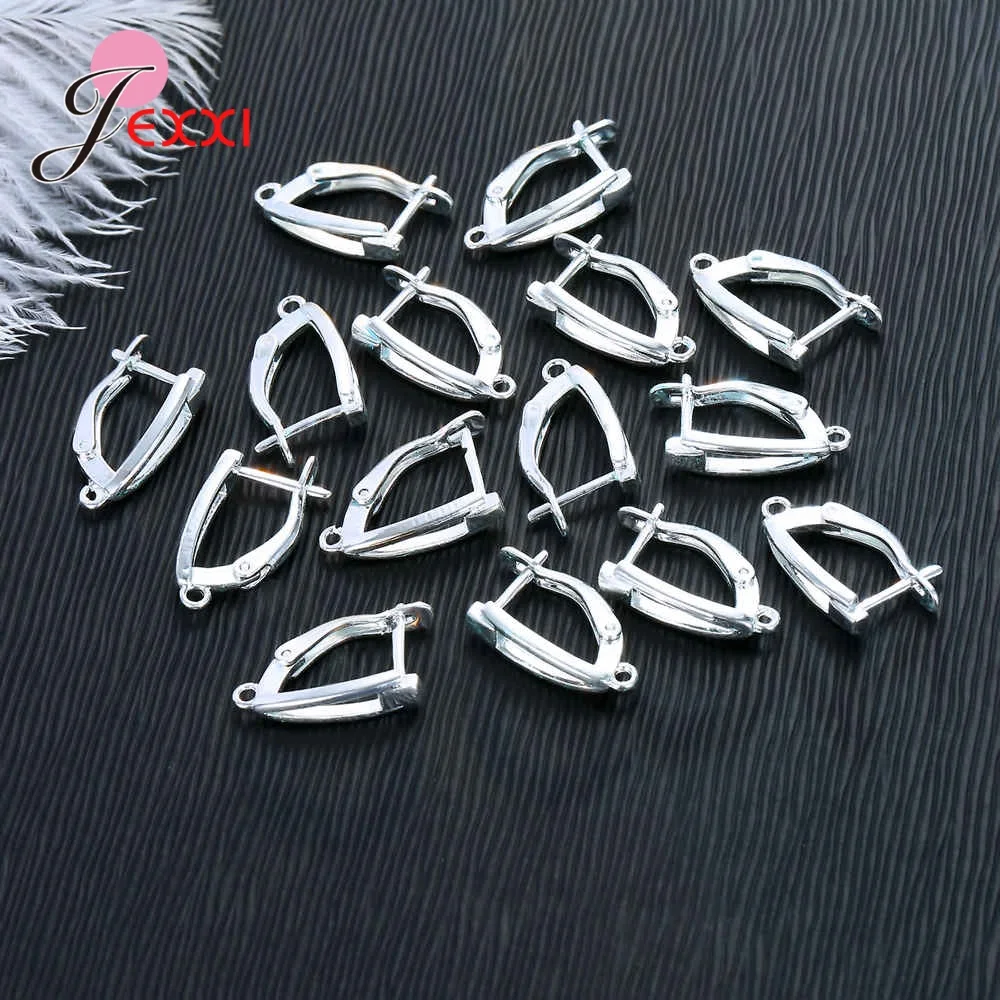 Korean Style Various Models Crystal Earring Findings Genuine 925 Sterling Silver Earring Findings Jewelry Accessories For DIY