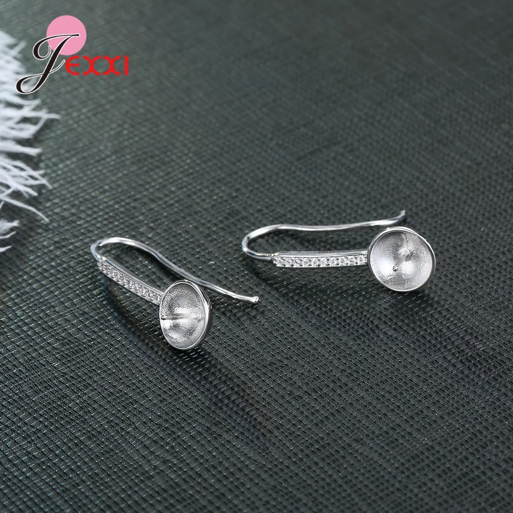 Korean Style Various Models Crystal Earring Findings Genuine 925 Sterling Silver Earring Findings Jewelry Accessories For DIY
