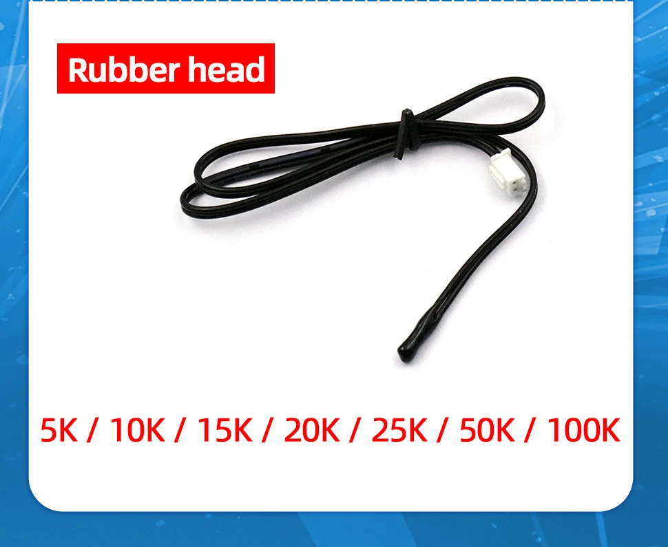 1pcs 40cm Air Conditioning Temperature Sensor 5K 10K 15K 20K 50K 100K Air Conditioner Tube Sensor Rubber Head Copper Head