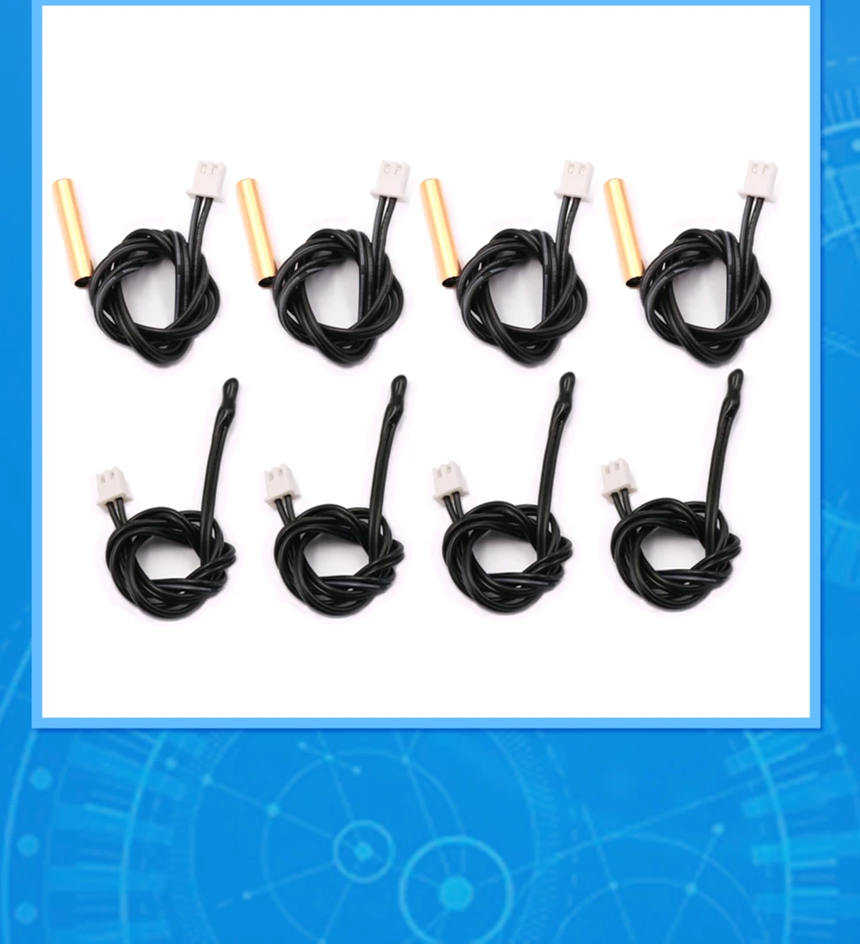 1pcs 40cm Air Conditioning Temperature Sensor 5K 10K 15K 20K 50K 100K Air Conditioner Tube Sensor Rubber Head Copper Head