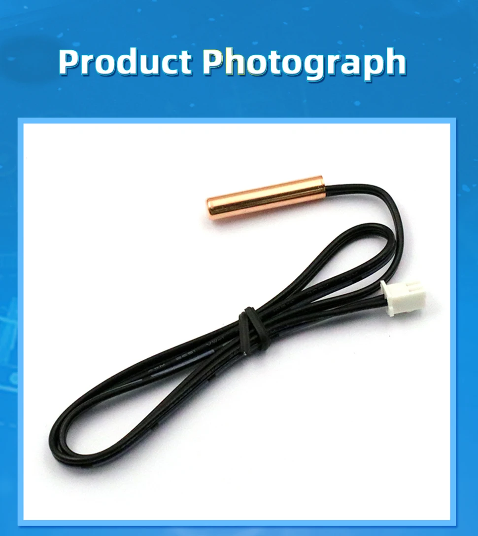 1pcs 40cm Air Conditioning Temperature Sensor 5K 10K 15K 20K 50K 100K Air Conditioner Tube Sensor Rubber Head Copper Head