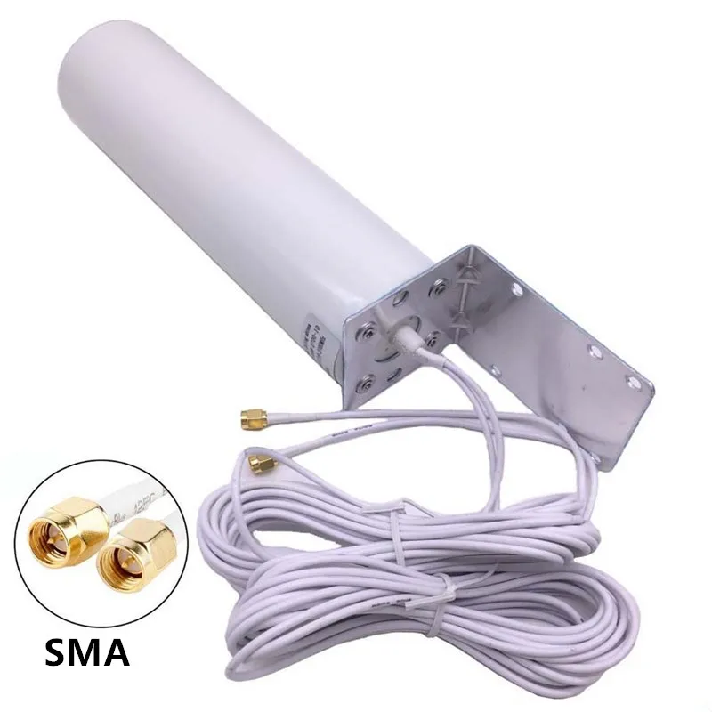 Hi-Gain LTE External Antenna 3G 4G Outdoor Antenna With Dual 5M Meter SMA Male CRC9 TS9 Connector For 3G 4G Router Modem