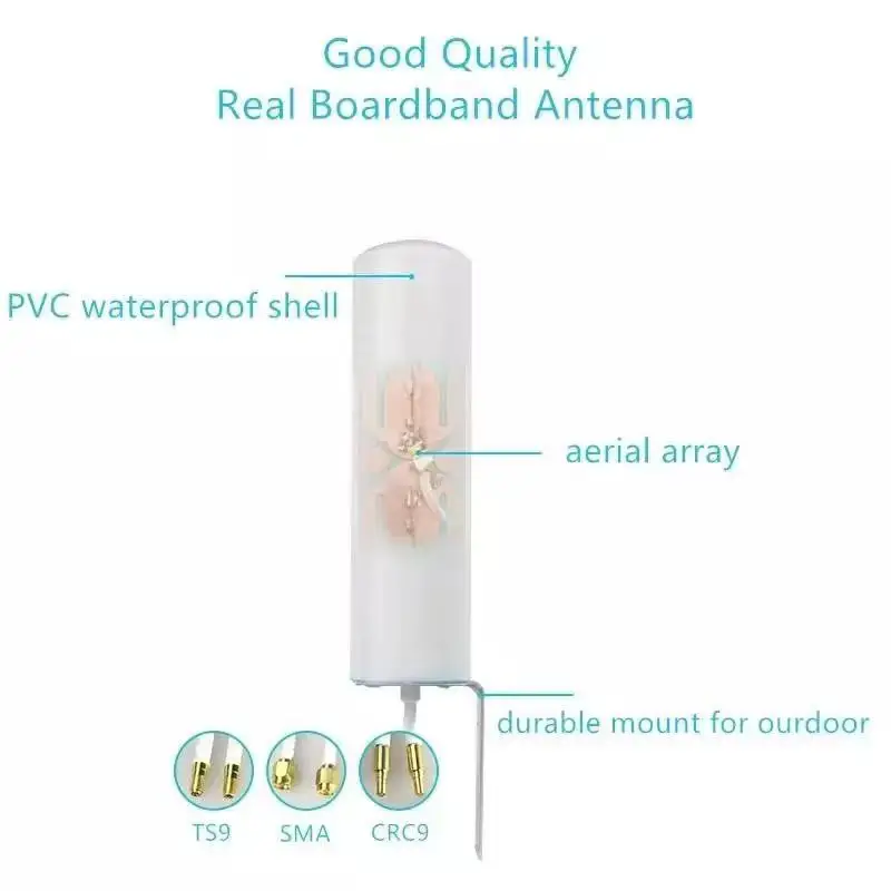 Hi-Gain LTE External Antenna 3G 4G Outdoor Antenna With Dual 5M Meter SMA Male CRC9 TS9 Connector For 3G 4G Router Modem