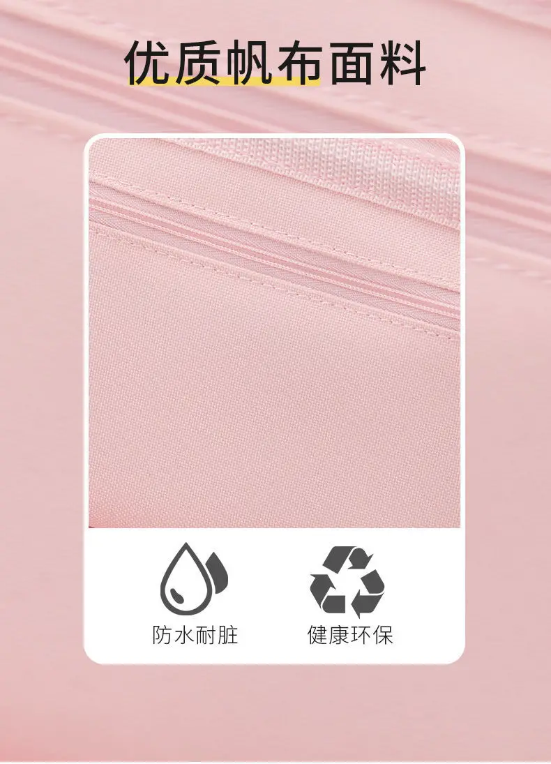Angoo Cute Pencil Case Special Macaron Color Side Window Canvas Big Pencil Pouch Pen Box Storage Bag Student School Stationery
