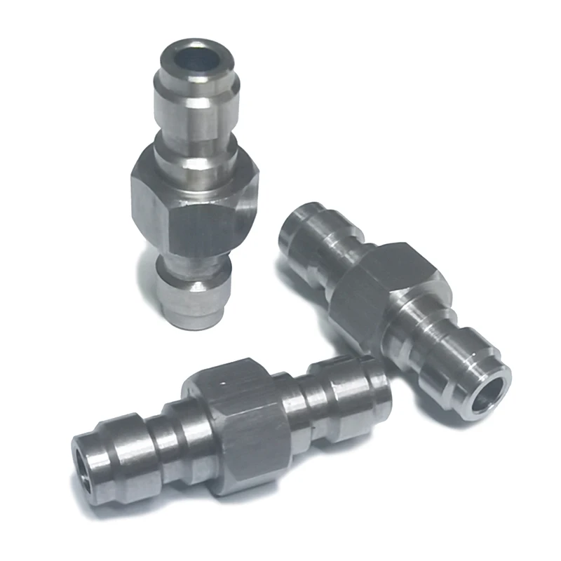 Both End Male Quick Disconnect Adaptor Stainless Steel Double Male 8MM Fill Nipple HPA High Pressure Accessories
