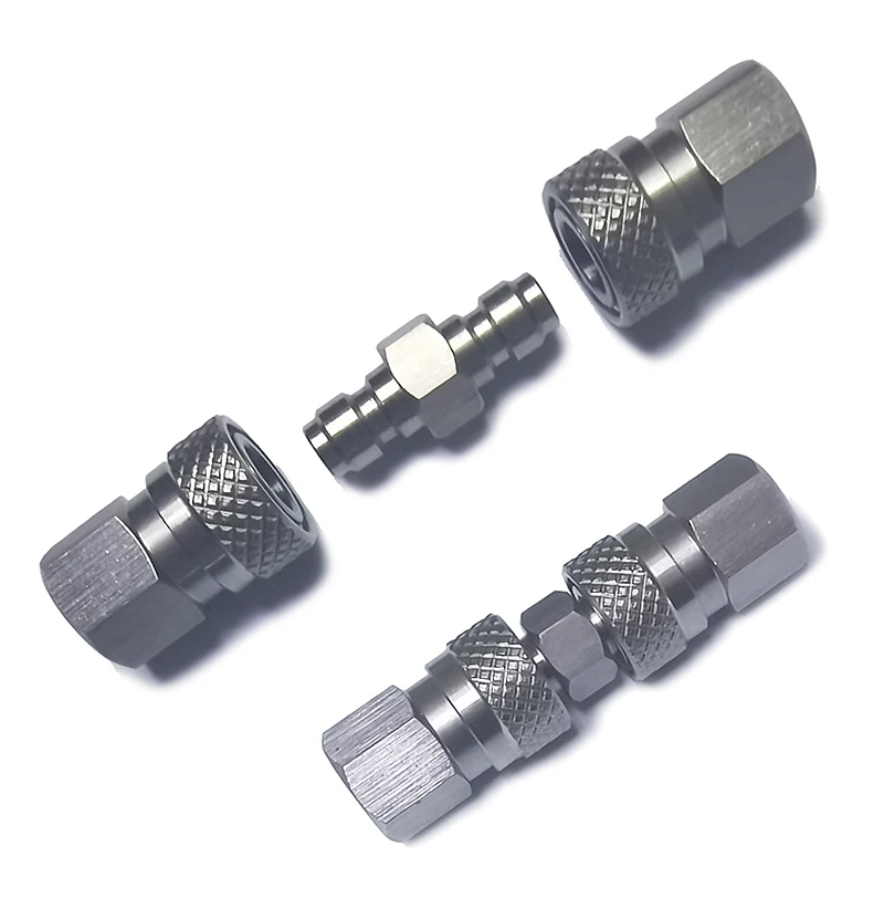Both End Male Quick Disconnect Adaptor Stainless Steel Double Male 8MM Fill Nipple HPA High Pressure Accessories