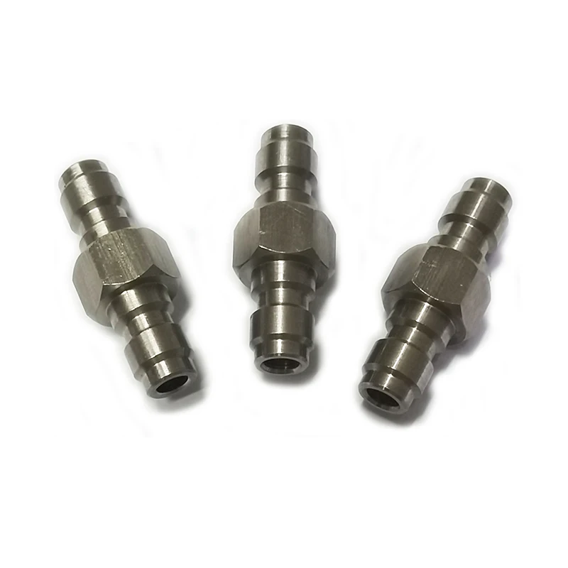 Both End Male Quick Disconnect Adaptor Stainless Steel Double Male 8MM Fill Nipple HPA High Pressure Accessories