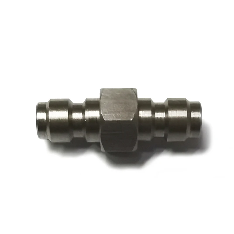 Both End Male Quick Disconnect Adaptor Stainless Steel Double Male 8MM Fill Nipple HPA High Pressure Accessories