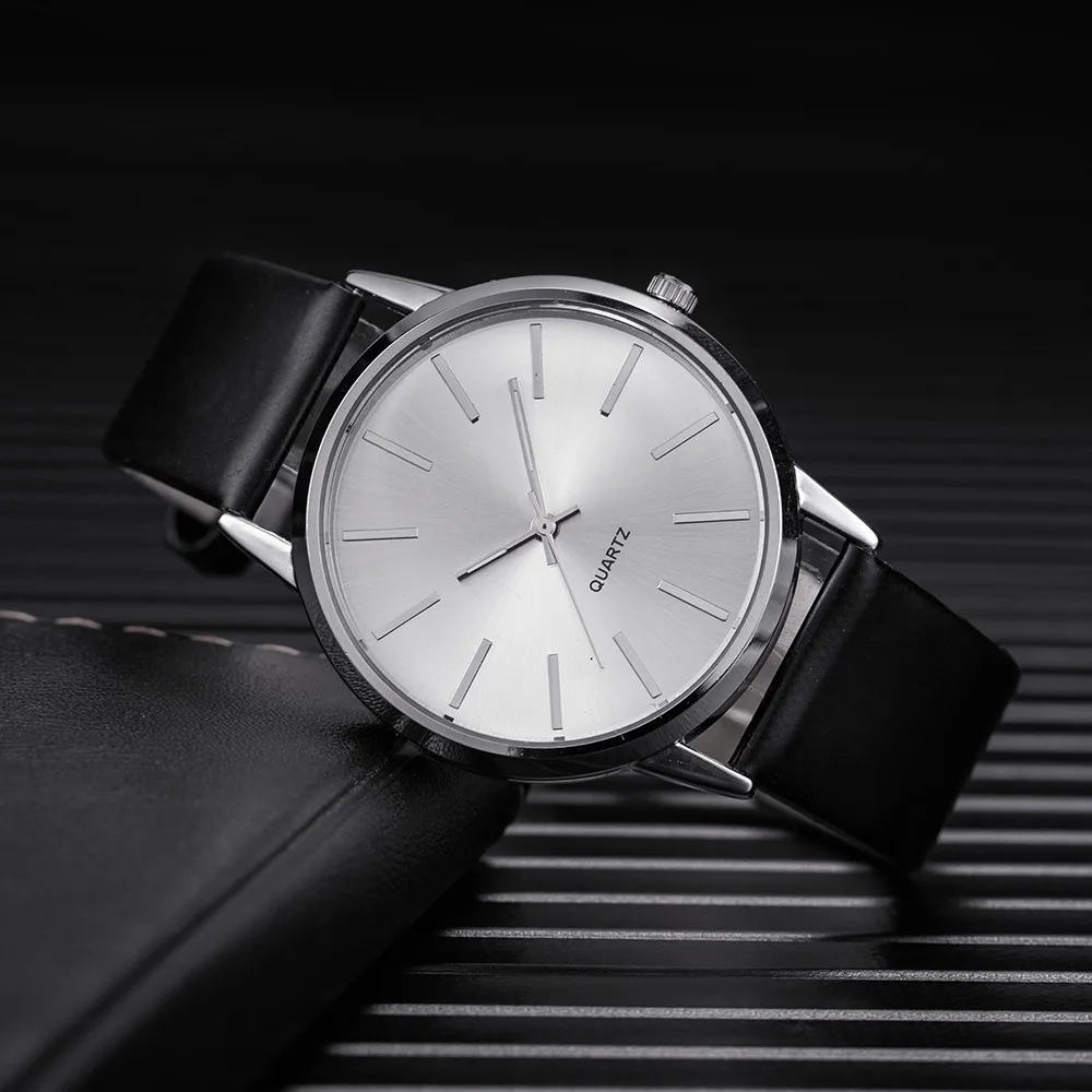 2025 Men Watches Top Brand Luxury Brown Leather Band Quartz Wristwatch Men's Casual Simple Watch Wrist Male Clock Reloj Hombre