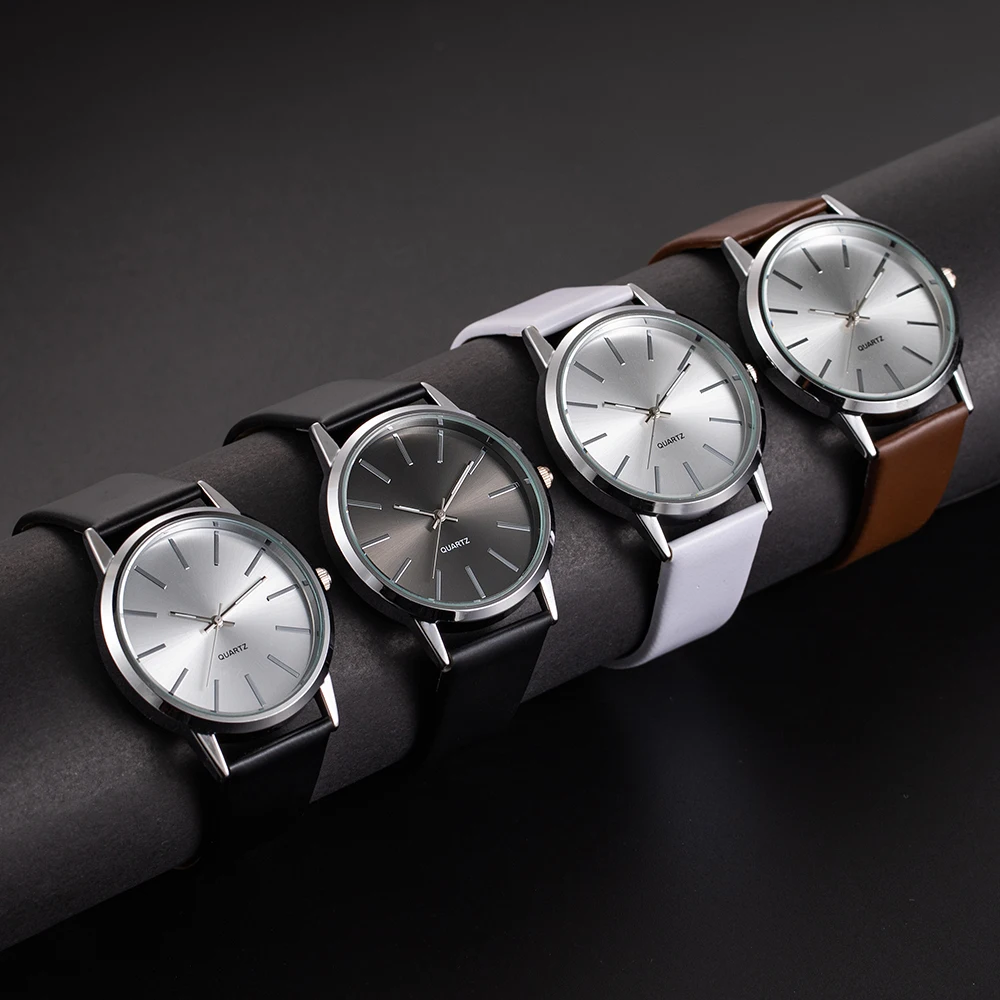 2025 Men Watches Top Brand Luxury Brown Leather Band Quartz Wristwatch Men's Casual Simple Watch Wrist Male Clock Reloj Hombre