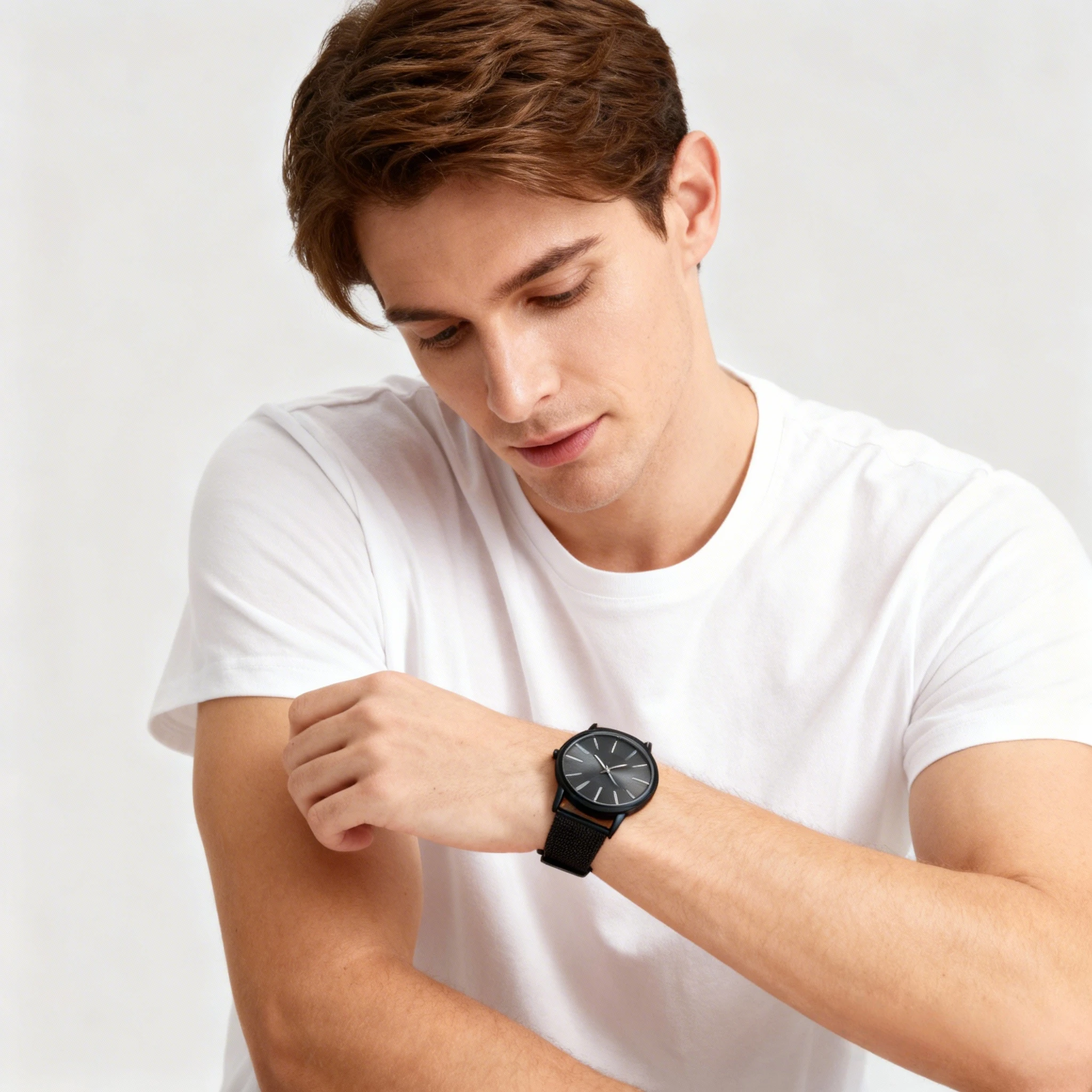 2025 Men Watches Top Brand Luxury Brown Leather Band Quartz Wristwatch Men's Casual Simple Watch Wrist Male Clock Reloj Hombre