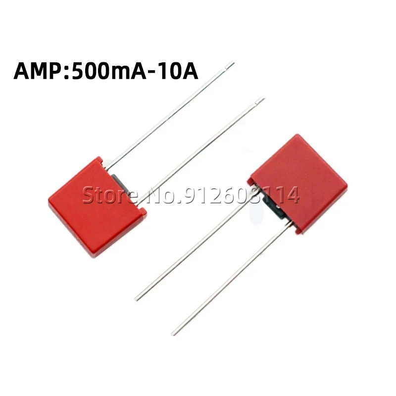20Pcs 392 Square Fuse 0.5A 1A 2A 2.5A 3.15A 4A 5A 6.3A 8A 10A 250V Plastic Fuse T2A LCD TV Power Board Commonly Slow Blow Fuse