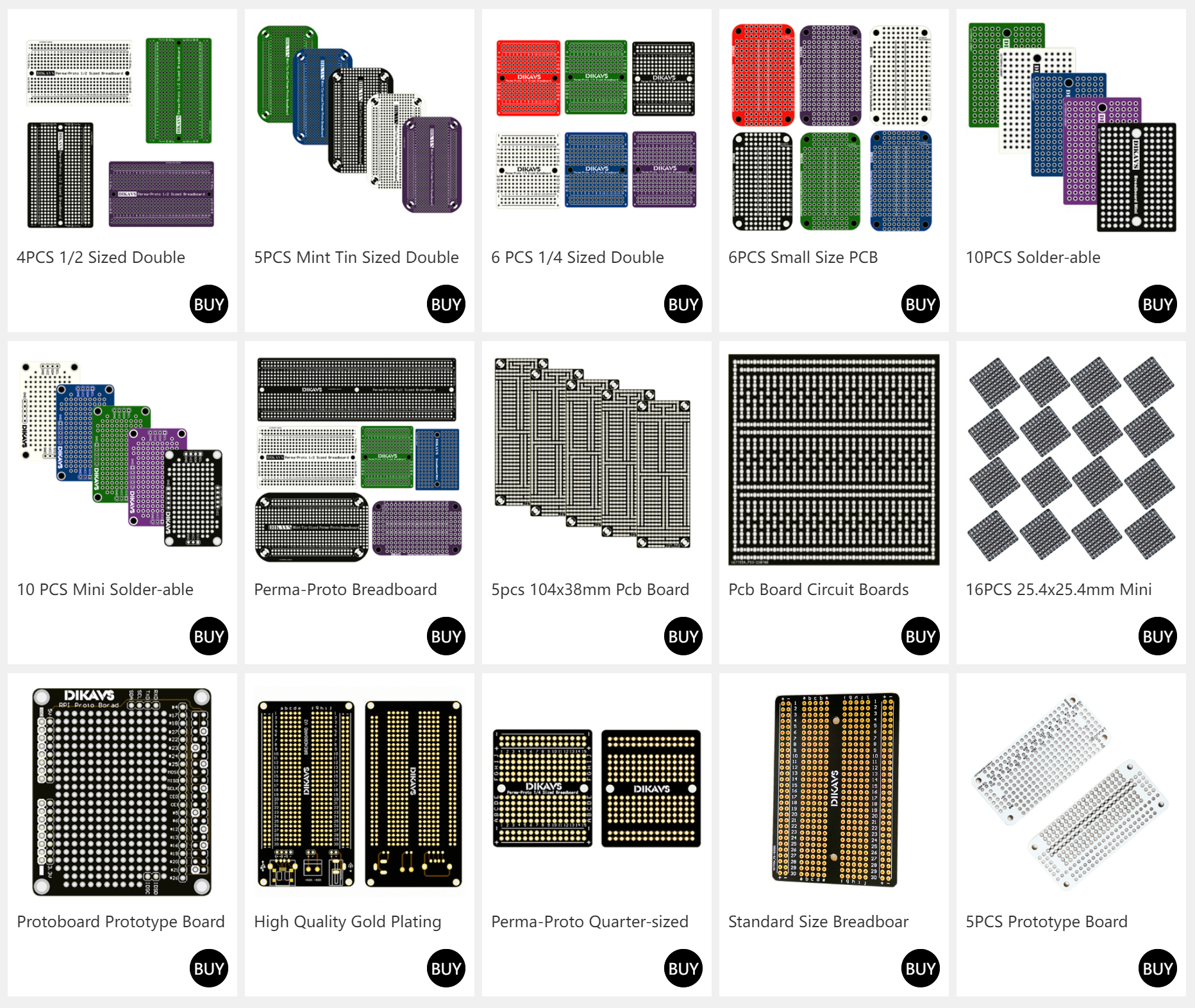 Solder-able 170 Points Breadboard Mini Prototype Pcb Board for Arduino DIY Project (Pack of 10)